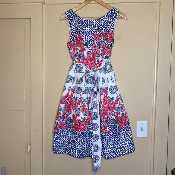 Talbots Dresses & Skirts - Talbots Blue and White Floral Dress